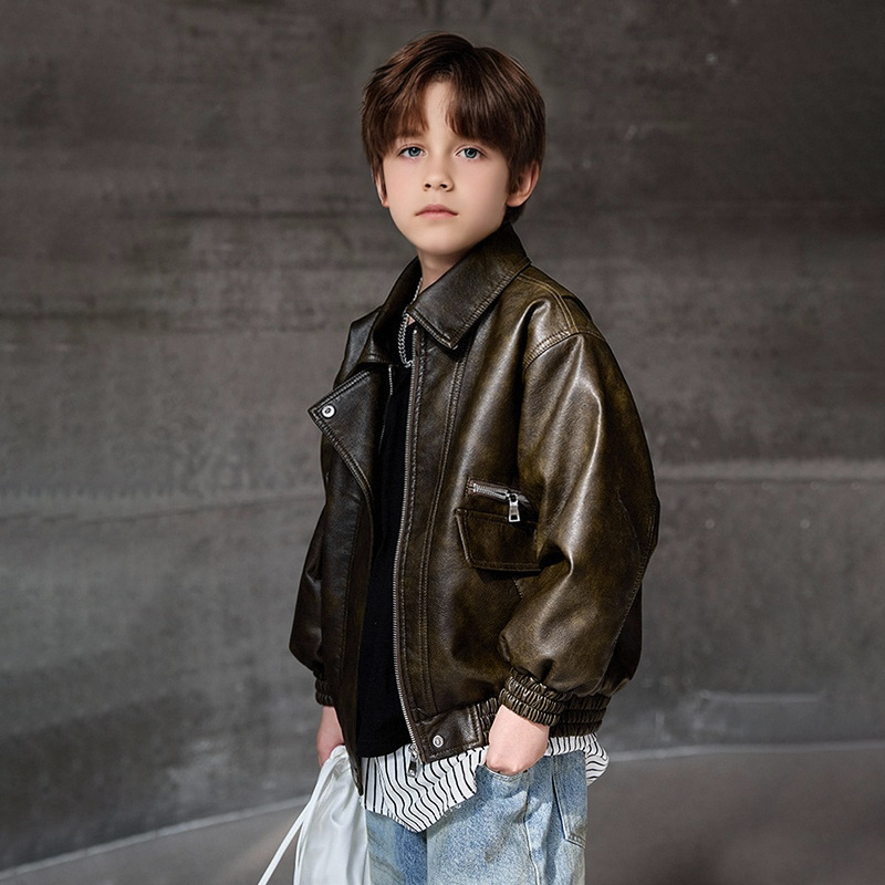 Streetwear Brands Logo - Boys Dark Green Waterproof Windproof Coat
