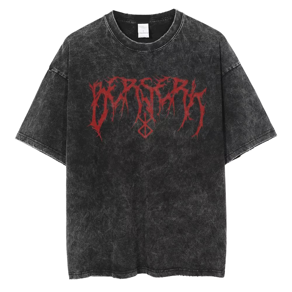 Streetwear Brands Logo - Vintage Washed Berserk Death Metal Logo