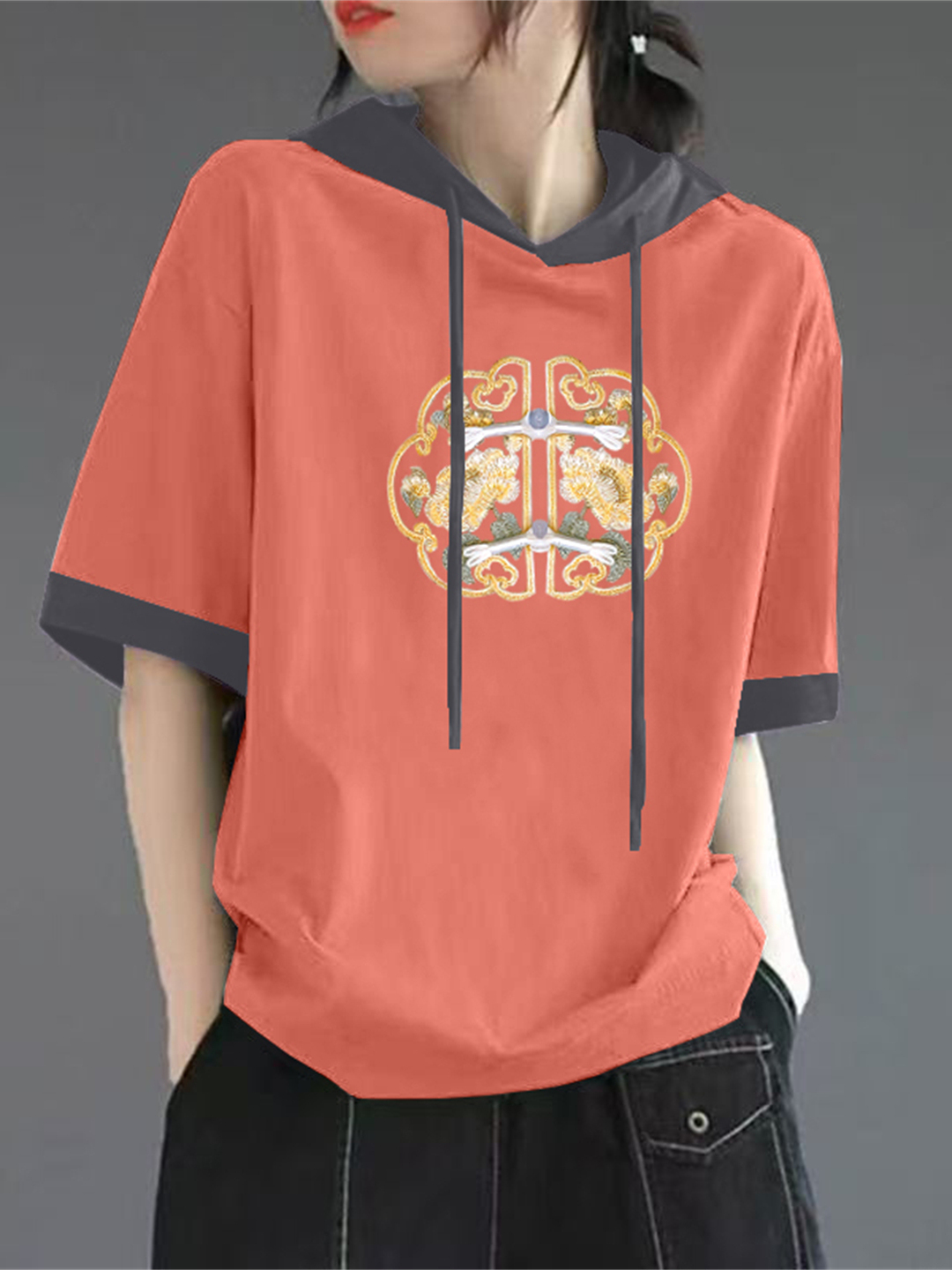 Red Pure Cotton Short Sleeve T - Streetwear High End Brand review and price