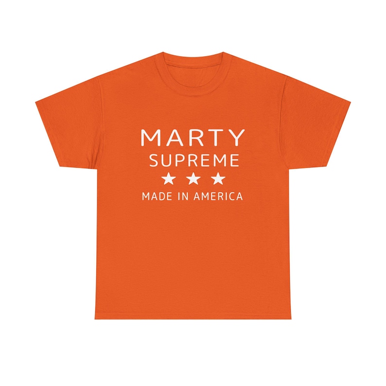 Marty Supreme Orange Cotton T- - Supreme Brand Streetwear review and price