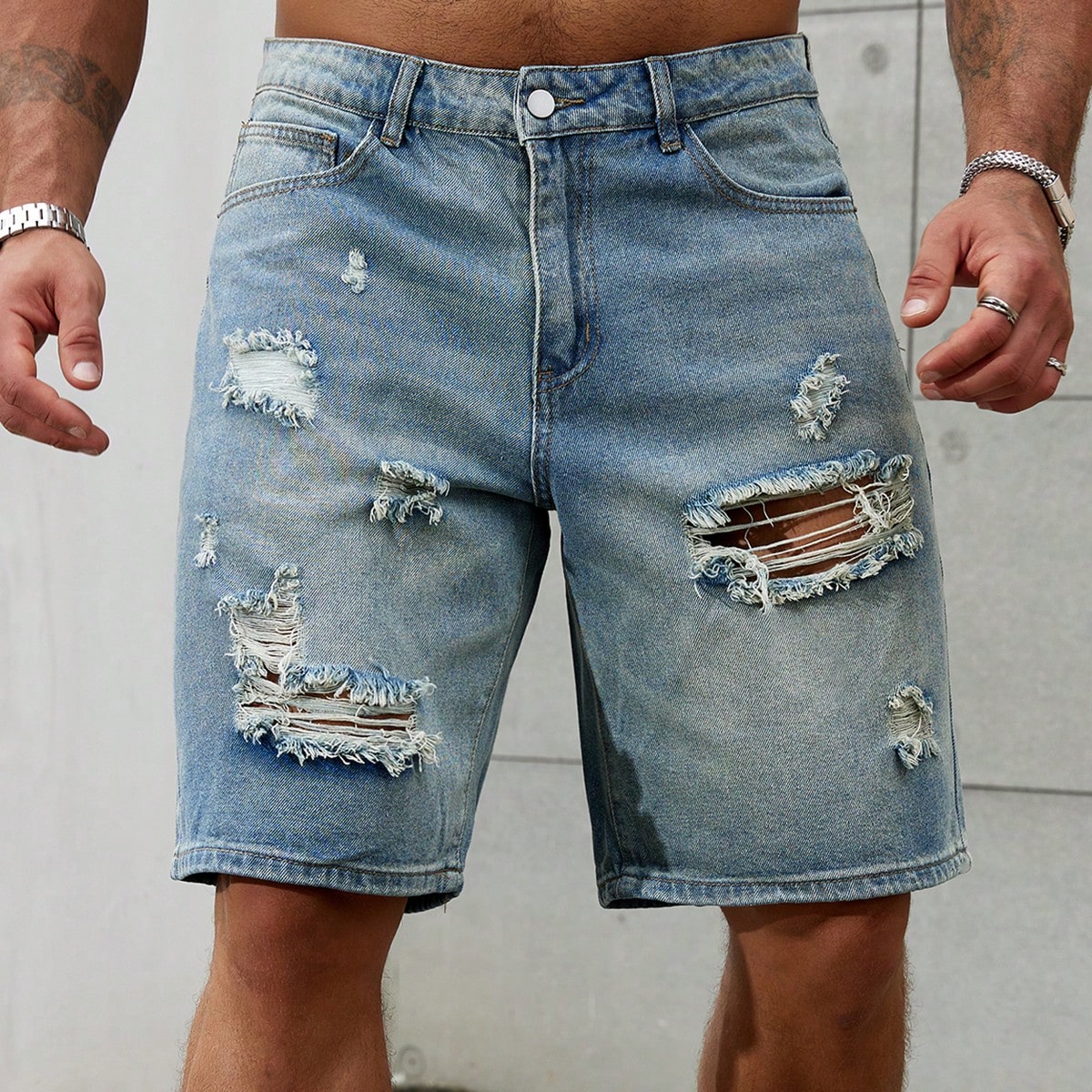 New Fashion Mens Ripped Short  - Streetwear Brand Clothing review and price