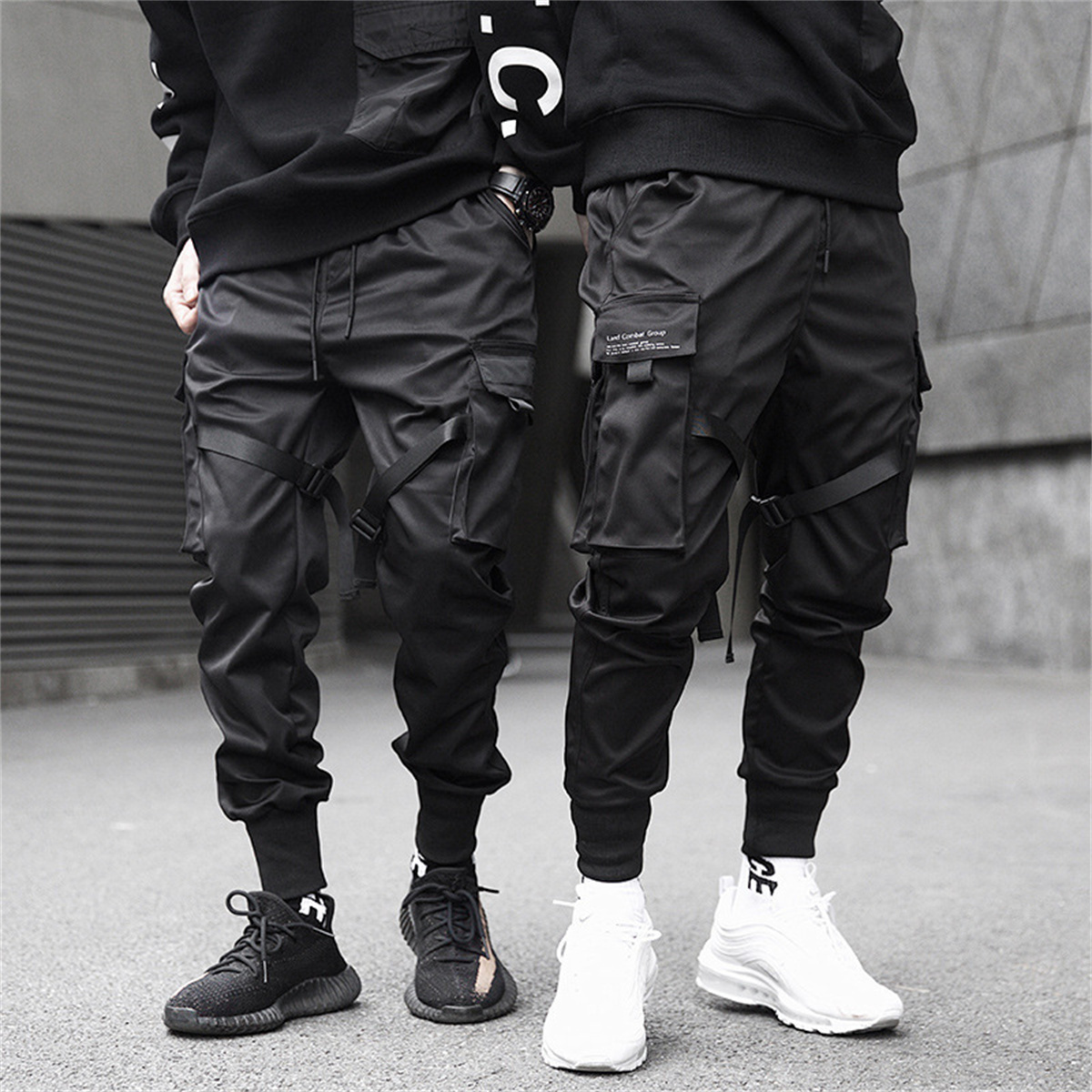 Black Hip Hop Cargo Pants Summ - Streetwear Brand Clothing review and price