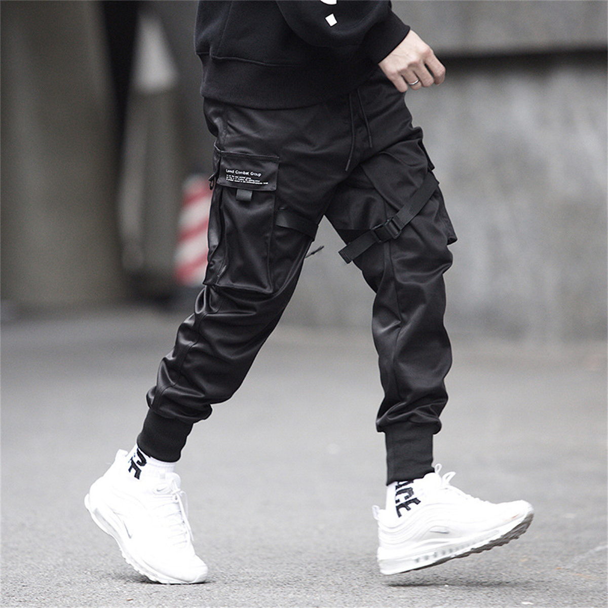 Black Hip Hop Cargo Pants Summ - Streetwear Brand Clothing review and price