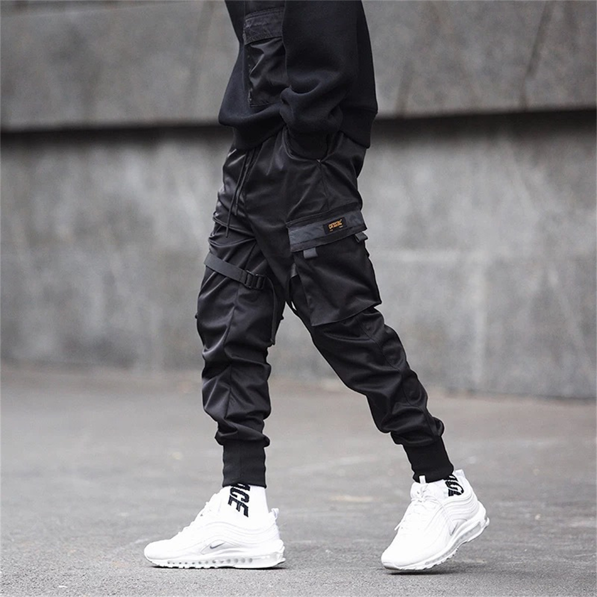 Black Hip Hop Cargo Pants Summ - Streetwear Brand Clothing review and price