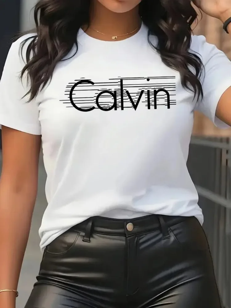 Calvin Women's T-Shirt Leisure - Streetwear Brand Tees review and price